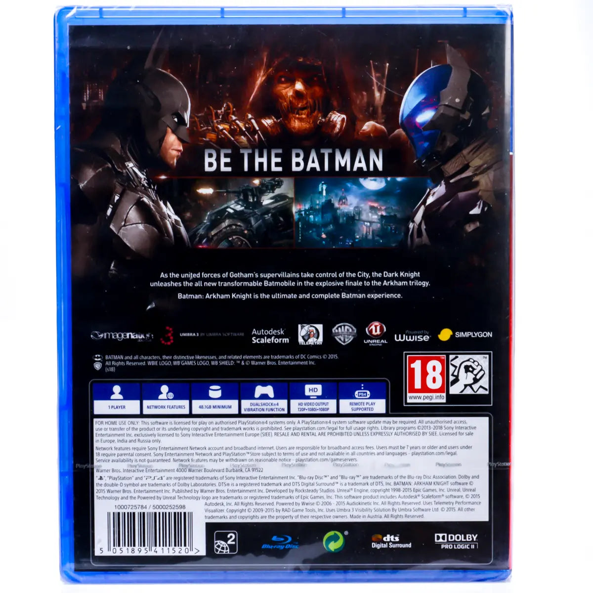 Batman: Arkham Knight - Playstation Hits - PS4 spill (Forseglet) - Retrospillkongen