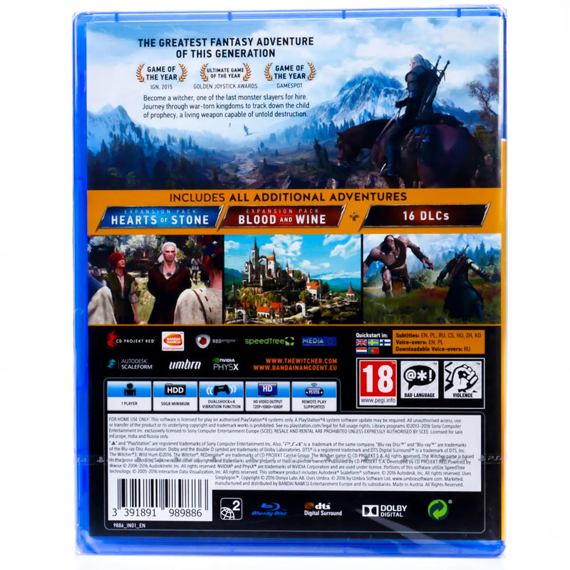 The Witcher 3: Wild Hunt - Complete Edition - PS4 spill (Forseglet)