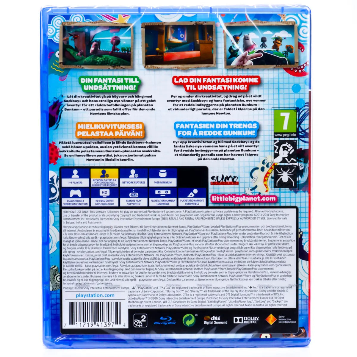 LittleBigPlanet 3 - Playstation Hits - PS4 spill (Forseglet) - Retrospillkongen