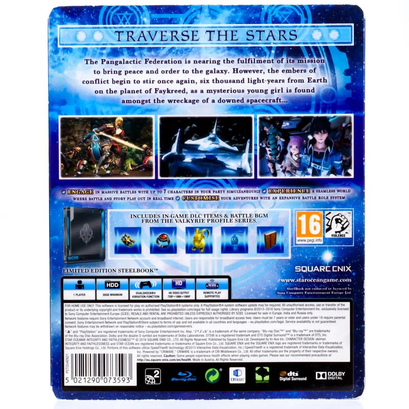 Star Ocean: Integrity and Faithlessness - Limited Edition (Steelbook) - PS4 spill