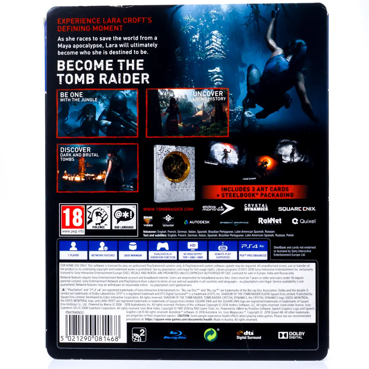 Shadow of the Tomb Raider Limited Steelbook Edition - PS4 spill - Retrospillkongen
