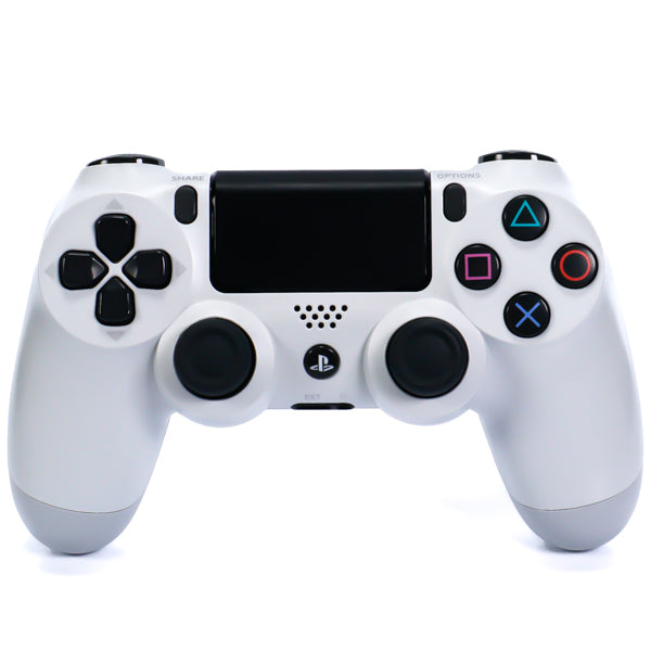 Renovert Hvit Sony PlayStation 4 kontroller m/ladekabel (PS4) - Retrospillkongen