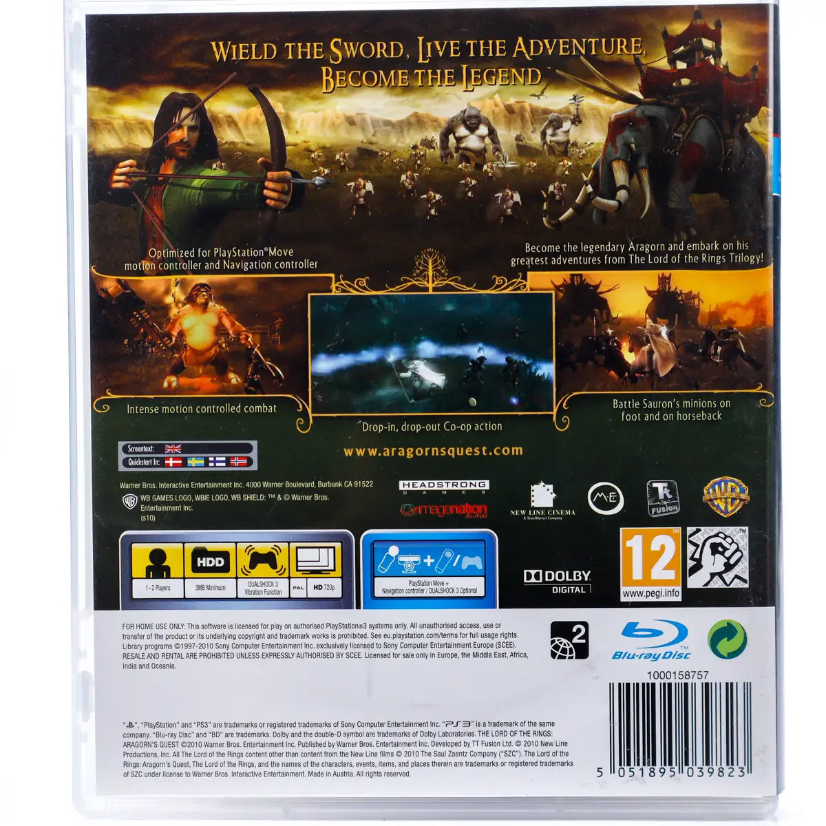 The Lord of the Rings: Aragorn's Quest - PS3 spill - Retrospillkongen