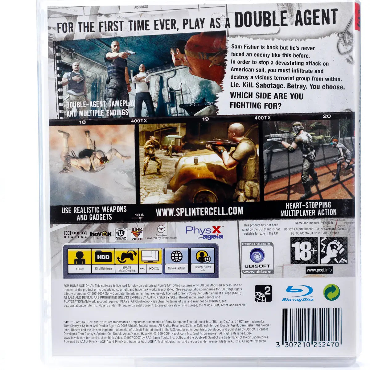 Tom Clancy's Splinter Cell: Double Agent - PS3 spill - Retrospillkongen