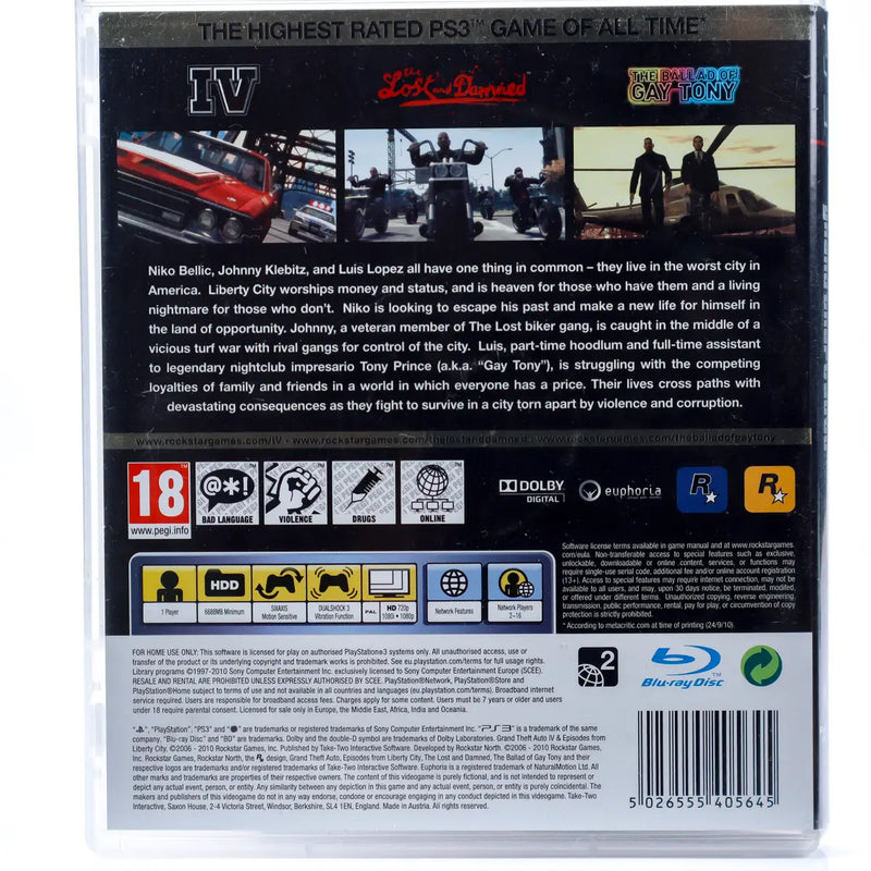 Grand Theft Auto IV: The Complete Edition - PS3 spill