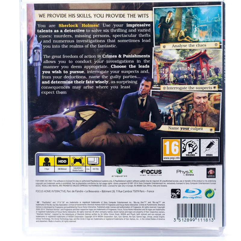 Crimes & Punishments: Sherlock Holmes - PS3 spill