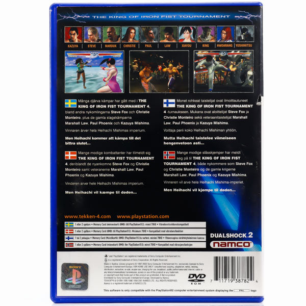 Renovert Tekken 4 - PS2 spill - Retrospillkongen