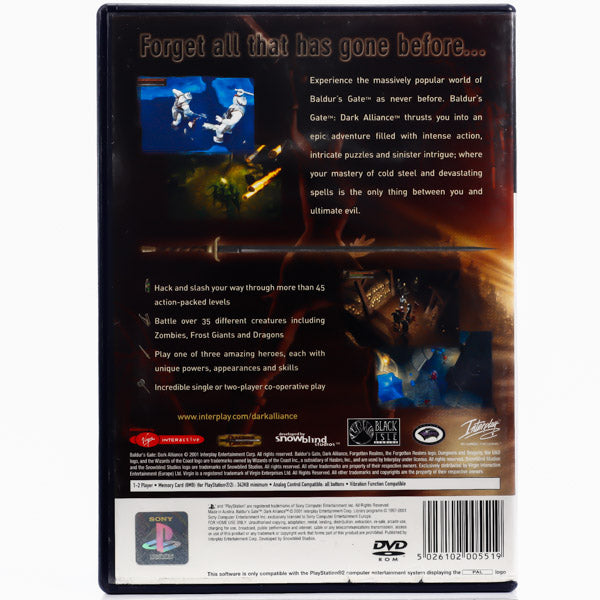 Renovert Baldur's Gate: Dark Alliance - PS2 spill - Retrospillkongen
