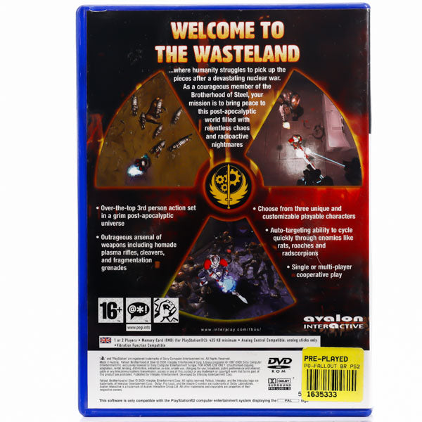Renovert Fallout: Brotherhood of Steel - PS2 Spill - Retrospillkongen