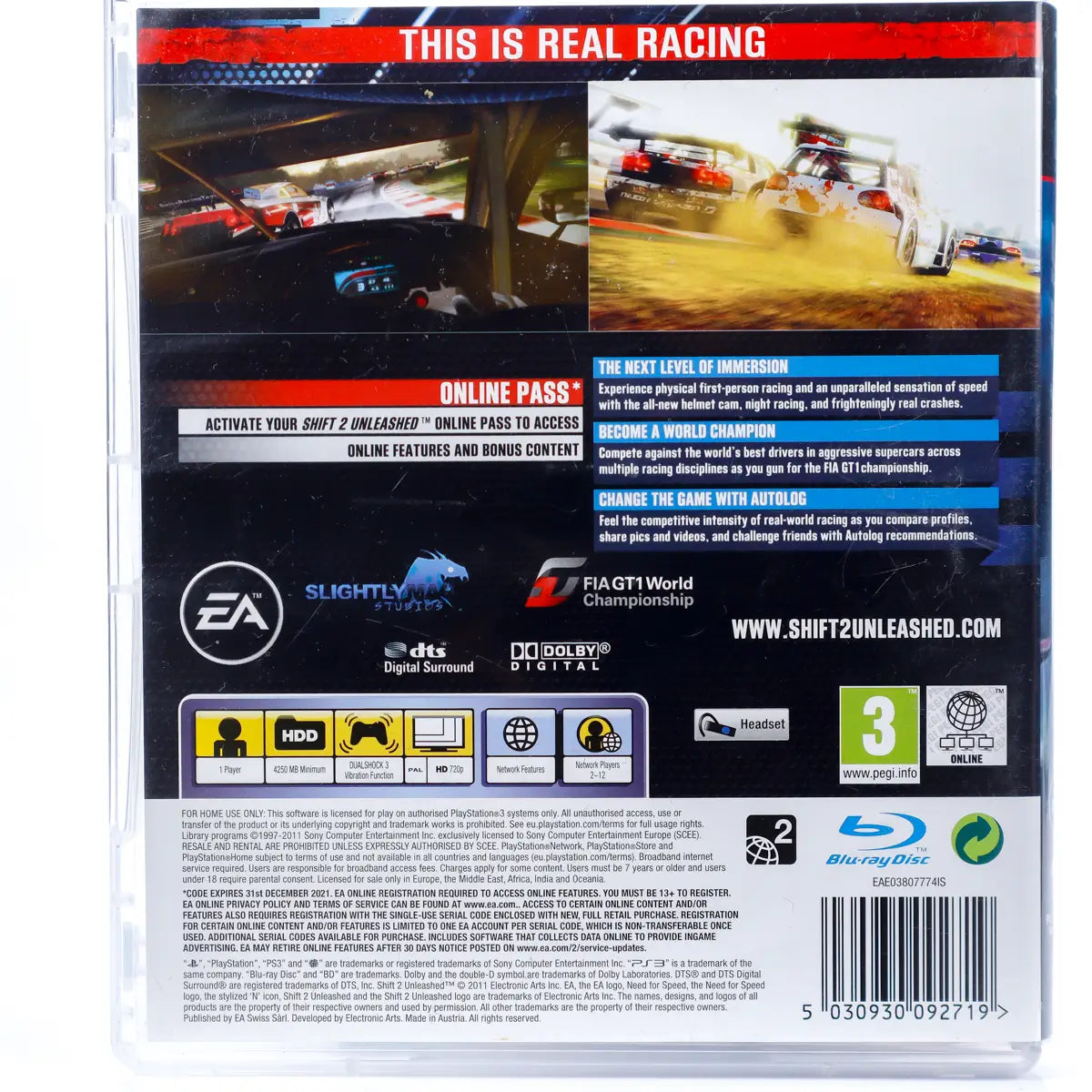 Shift 2 Unleashed Need for Speed - PS3 spill - Retrospillkongen