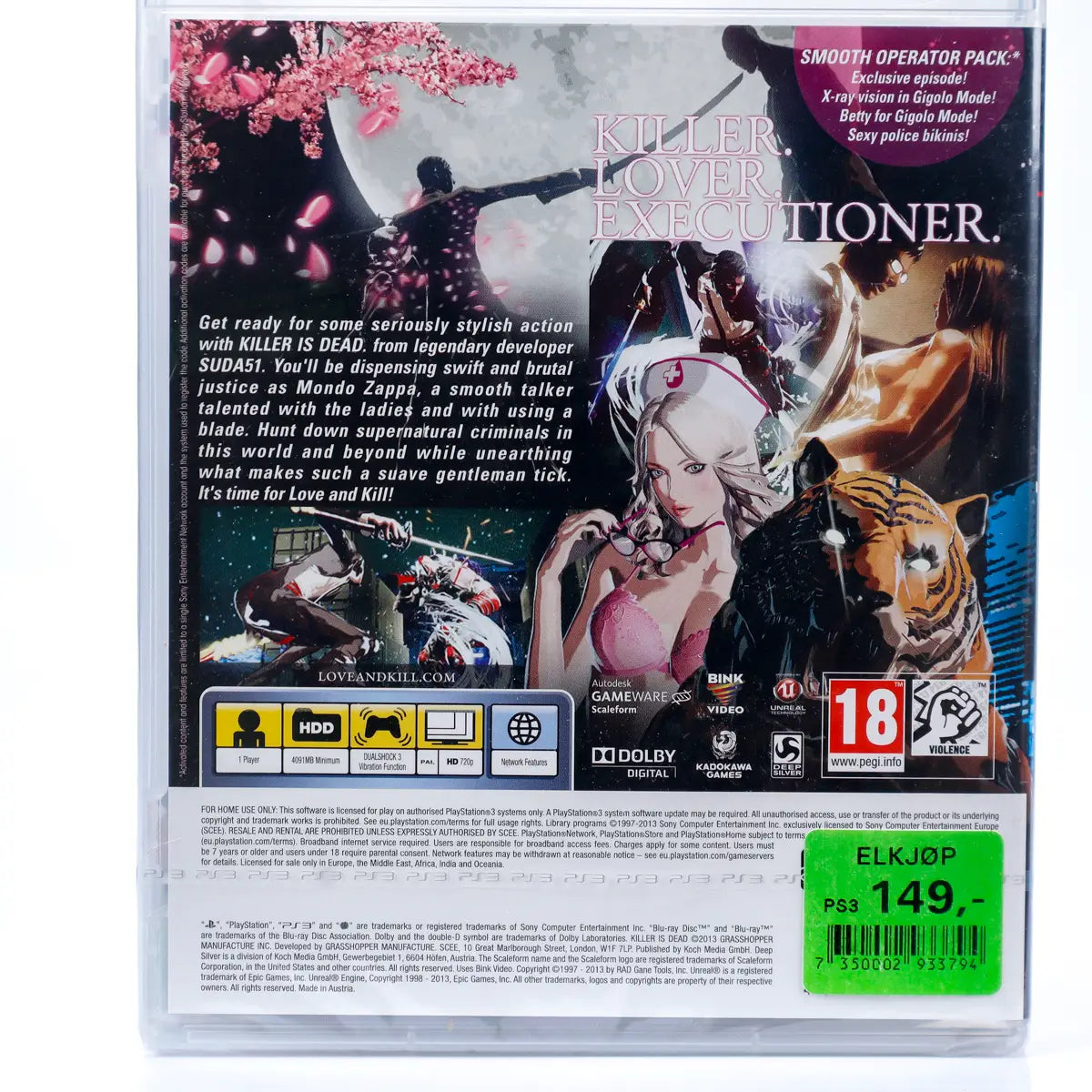 Killer Is Dead: Limited Edition - PS3 spill (Forseglet) - Retrospillkongen