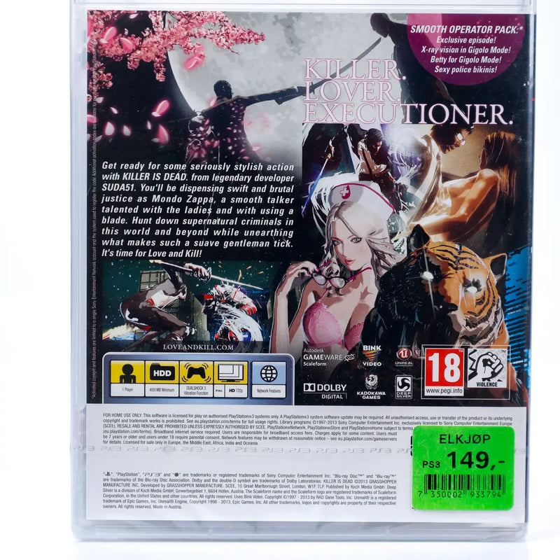 Killer Is Dead: Limited Edition - PS3 spill (Forseglet)