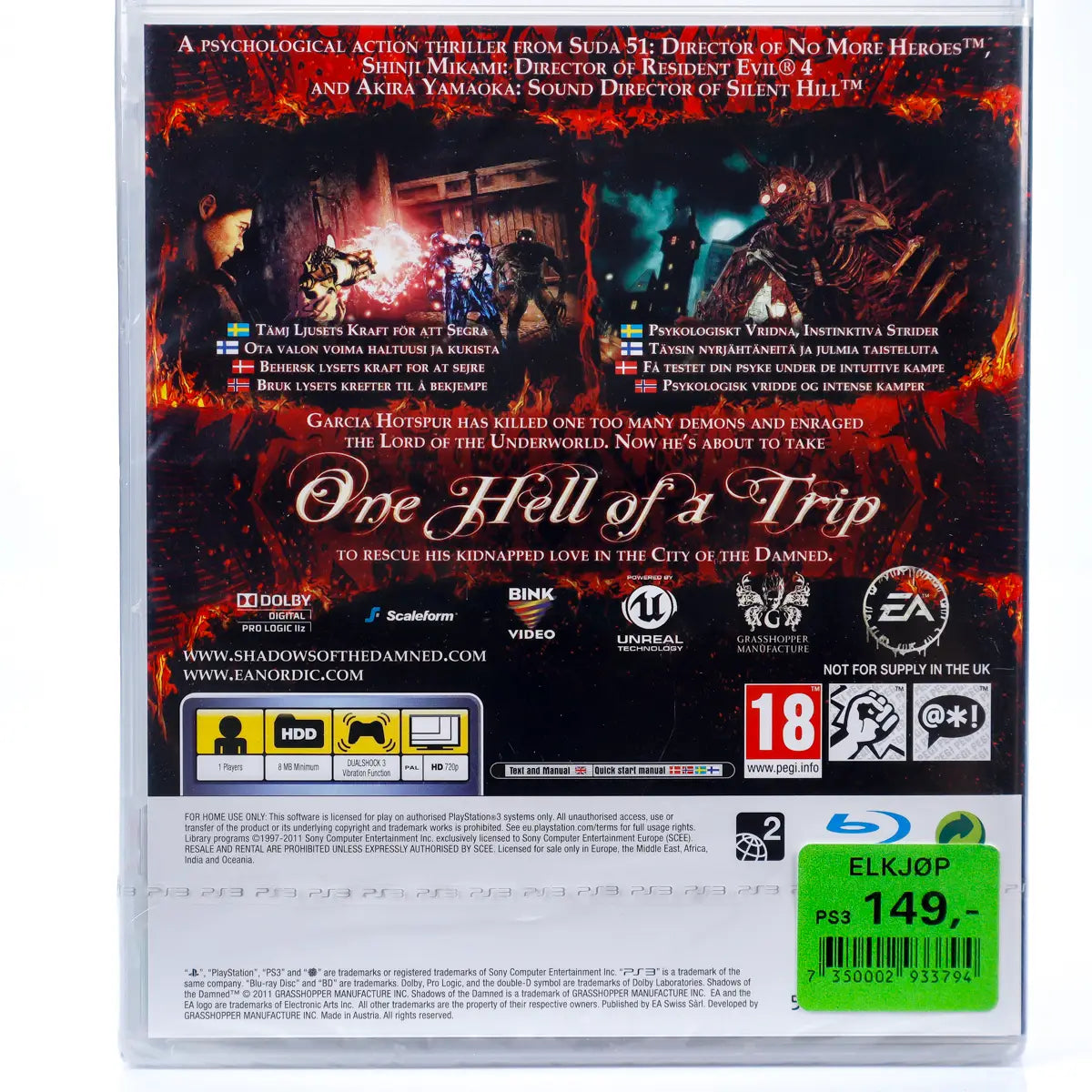 Shadows of the Damned - PS3 spill (Forseglet) - Retrospillkongen