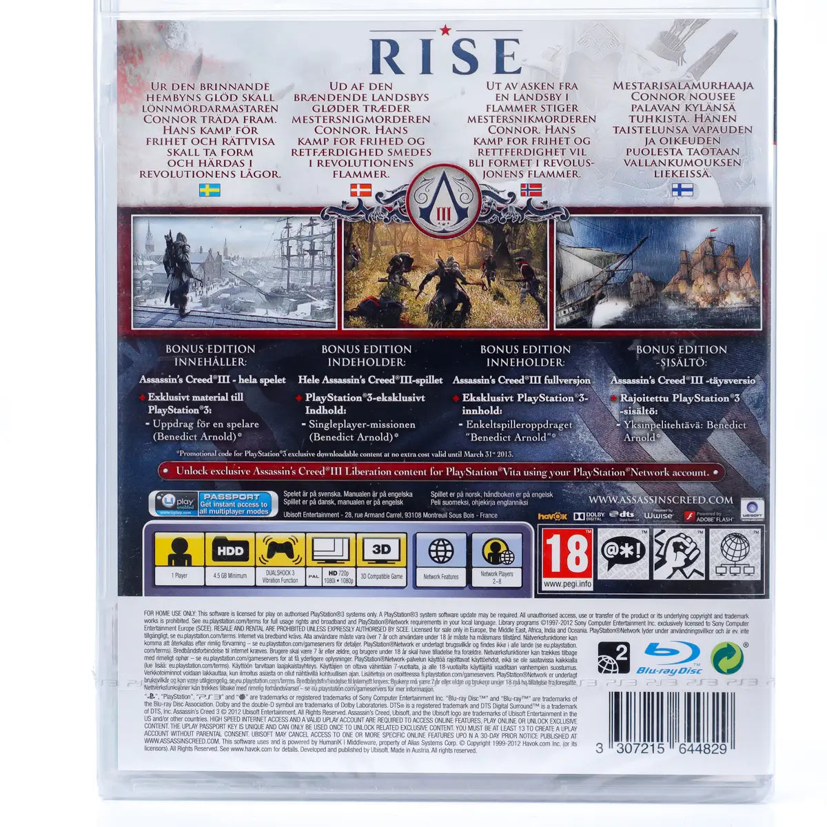 Assassin's Creed III - PS3 spill (Forseglet) - Retrospillkongen