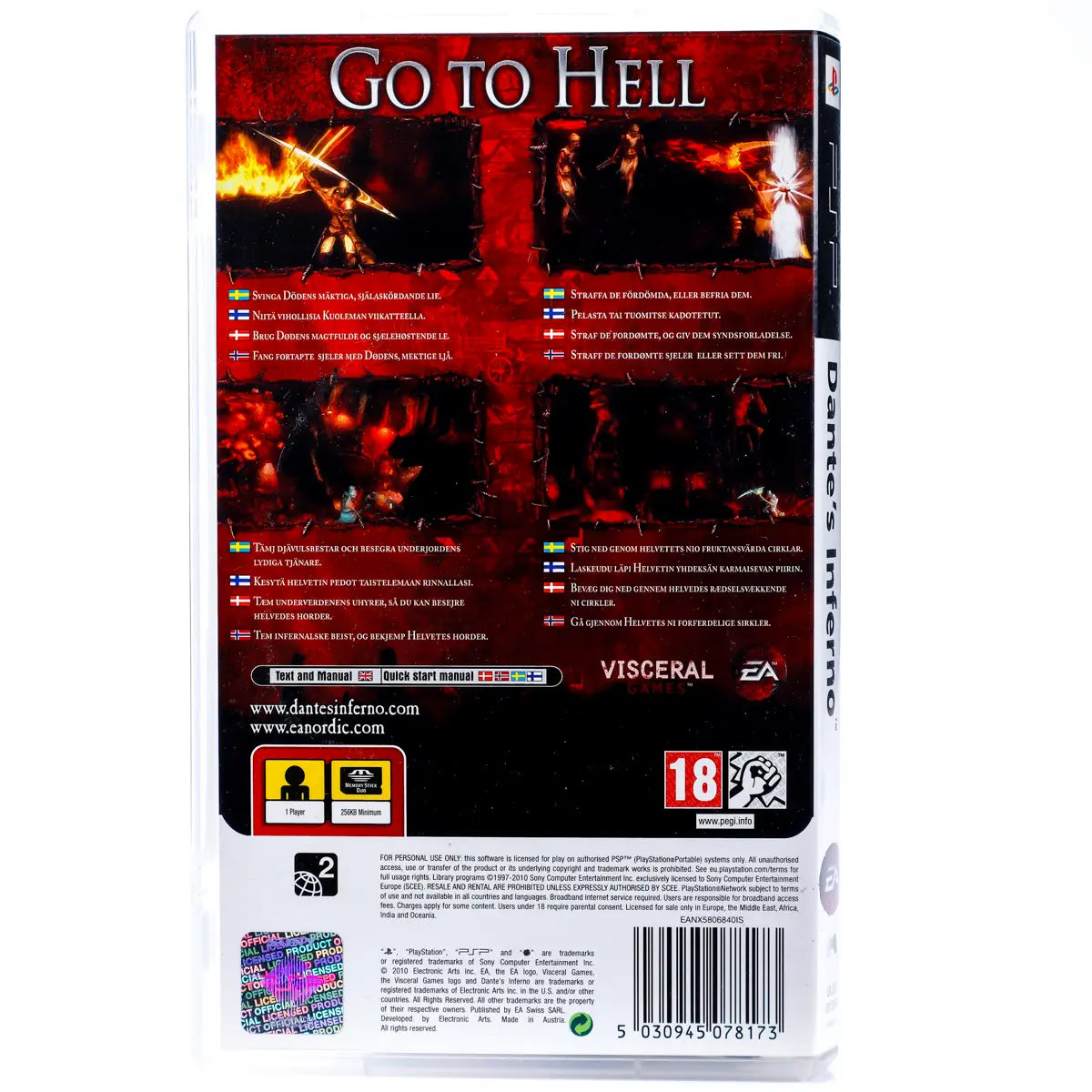 Dante's Inferno - PSP spill - Retrospillkongen