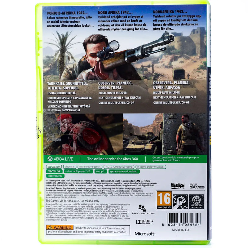 Sniper Elite III: Afrika - Xbox 360 spill