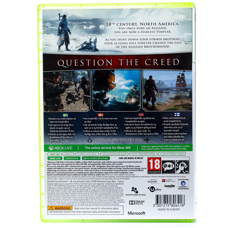 Assassin's Creed: Rogue - Xbox 360 spill