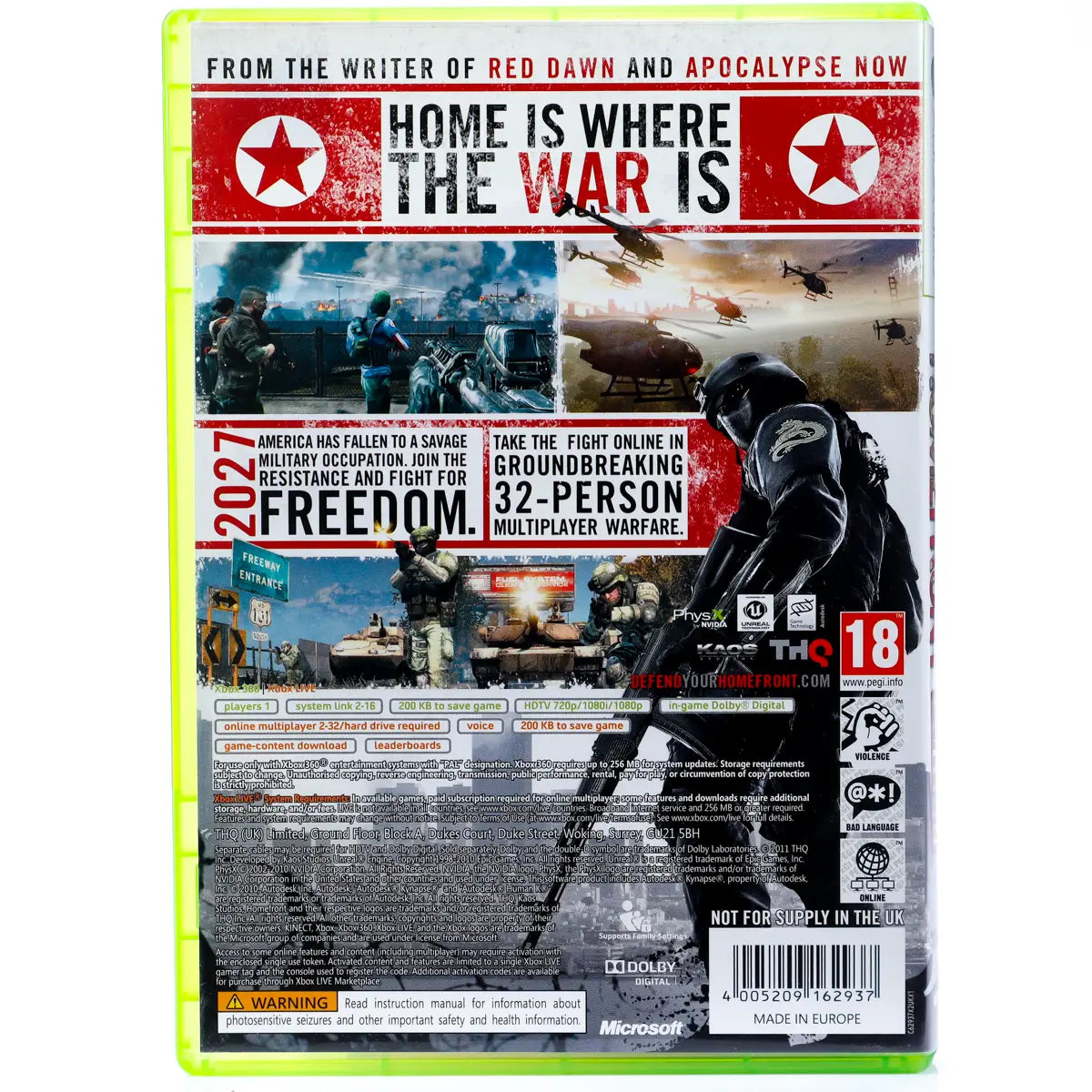 Homefront - Ultimate Edition - Xbox 360 spill - Retrospillkongen