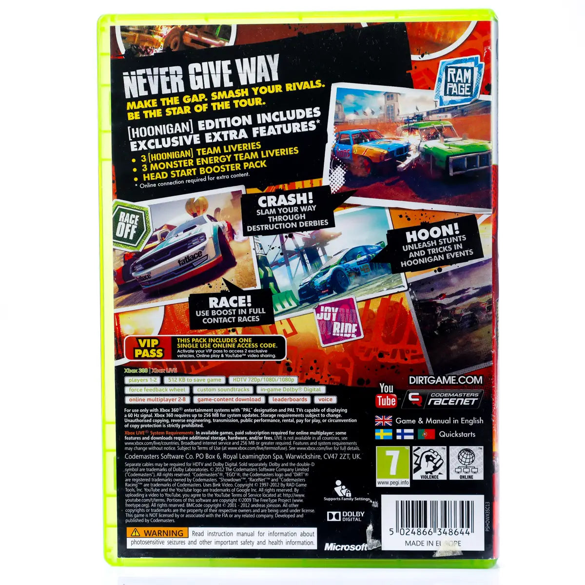 Dirt Showdown: Exclusive Edition - Xbox 360 spill - Retrospillkongen