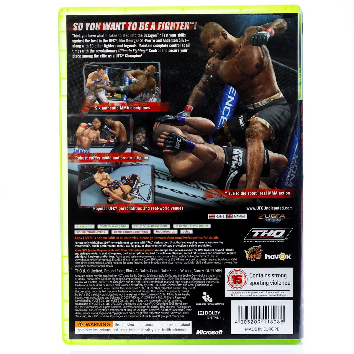 UFC Undisputed 2009 - Xbox 360 Spill - Retrospillkongen