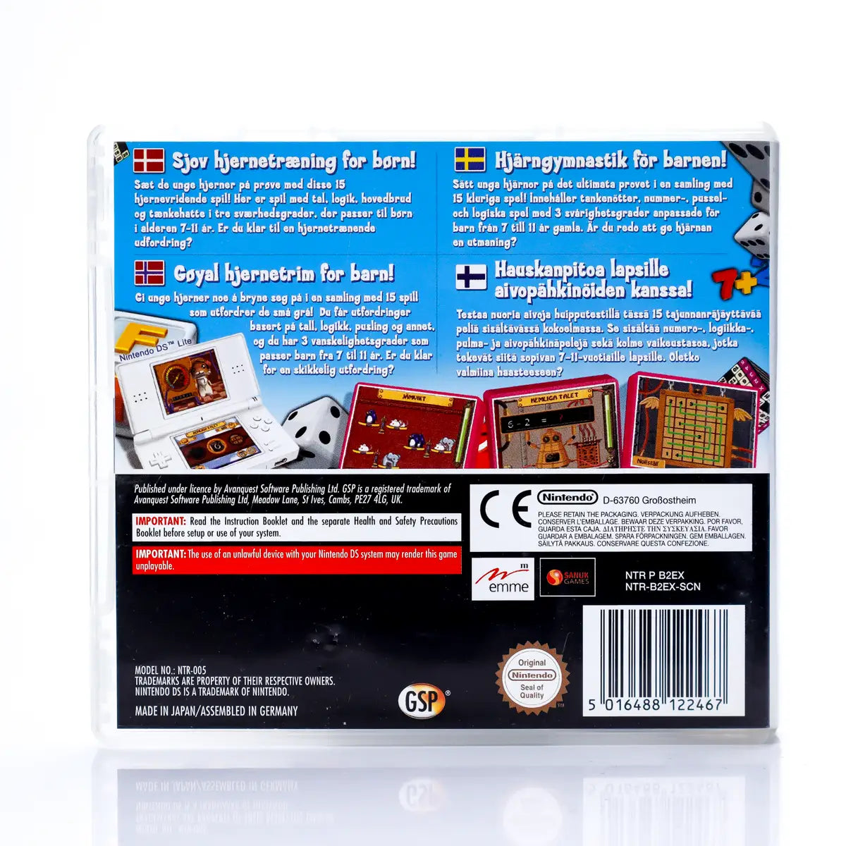 Junior Brain Trainer  - Nintendo DS spill - Retrospillkongen