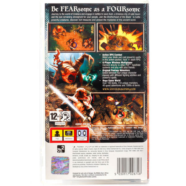 Renovert Untold Legends: Brotherhood of the Blade - PSP spill - Retrospillkongen