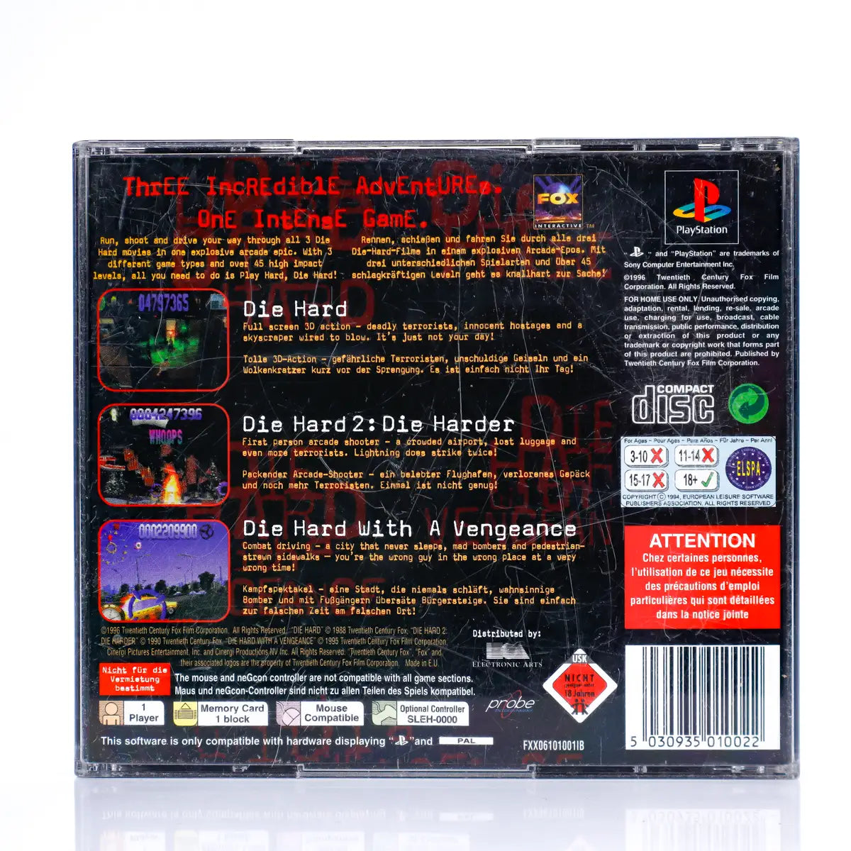 Die Hard Trilogy - PS1 spill - Retrospillkongen