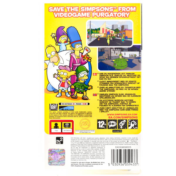 Renovert The Simpsons Game - PSP spill - Retrospillkongen