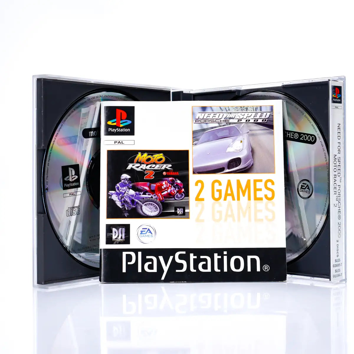 Moto Racer 2 x Need For Speed Porsche 2000 - PS1 spill - Retrospillkongen