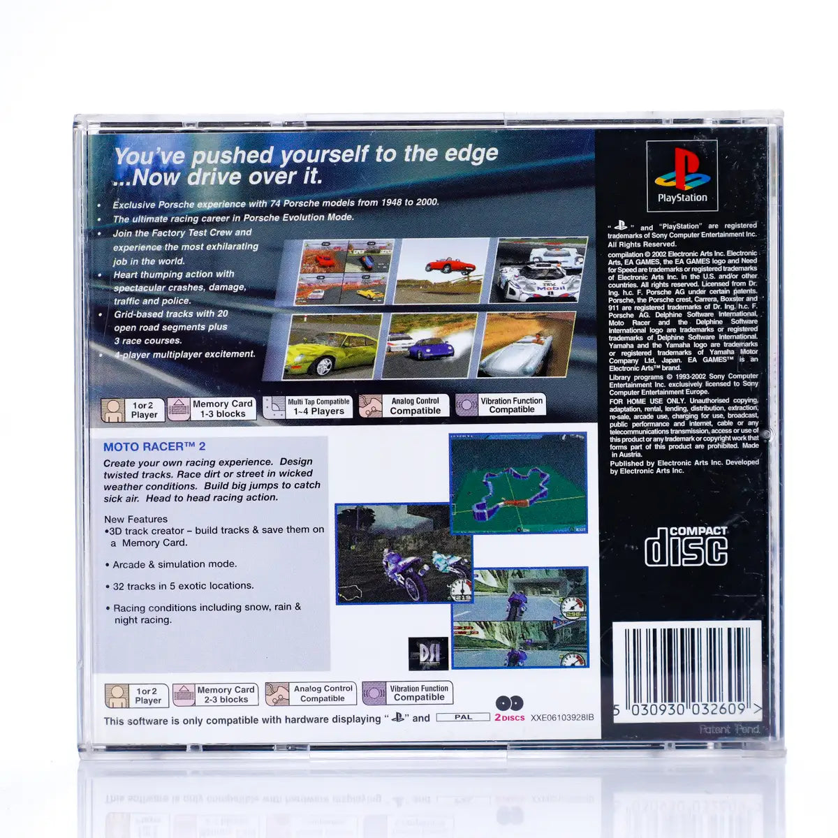 Moto Racer 2 x Need For Speed Porsche 2000 - PS1 spill - Retrospillkongen