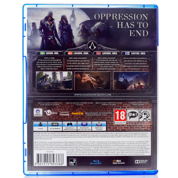 Assassin's Creed: Syndicate (Special Edition) - PS4 spill - Retrospillkongen