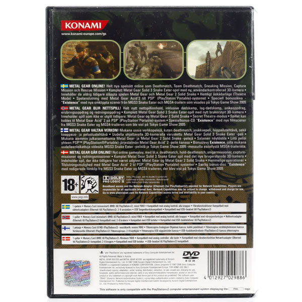 Metal Gear Solid 3: Subsistence - PS2 Spill - Retrospillkongen