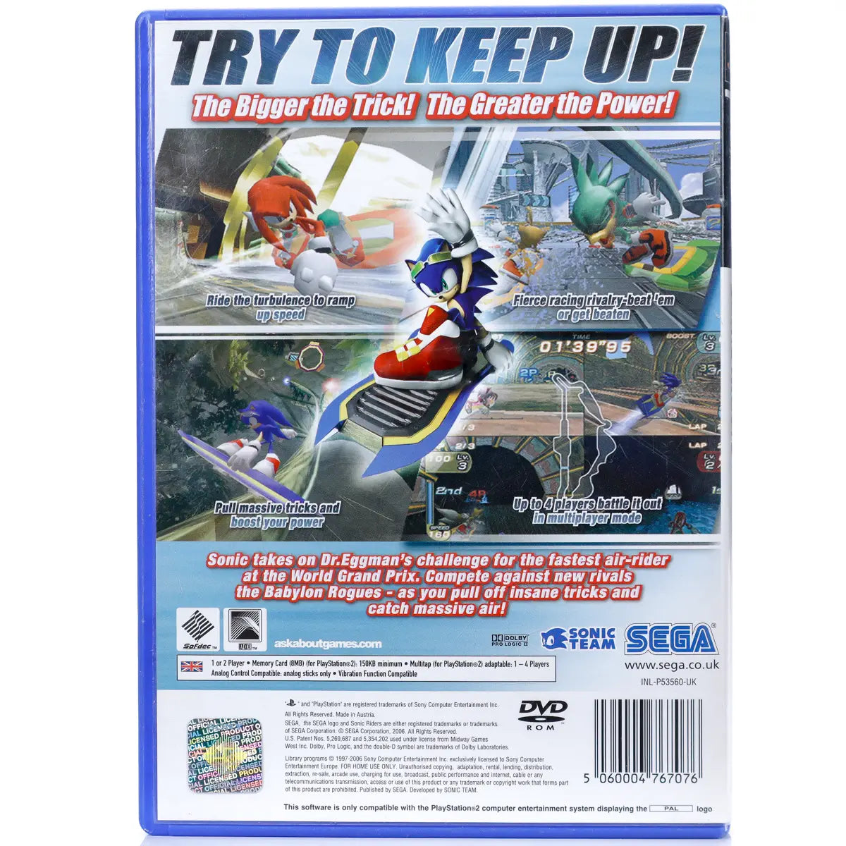 Sonic Riders - PS2 spill - Retrospillkongen