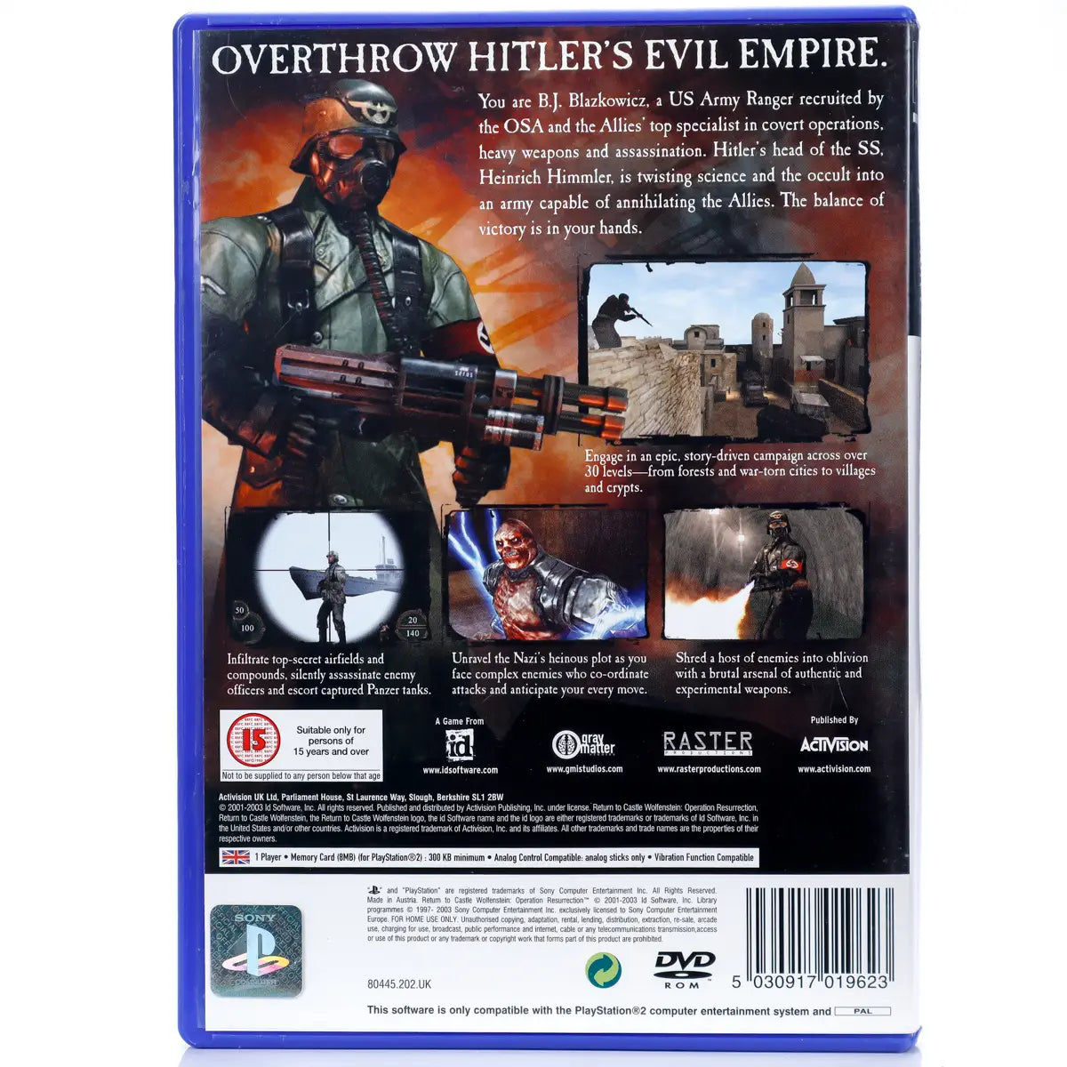 Return to Castle Wolfenstein: Operation Resurrection - PS2 spill - Retrospillkongen