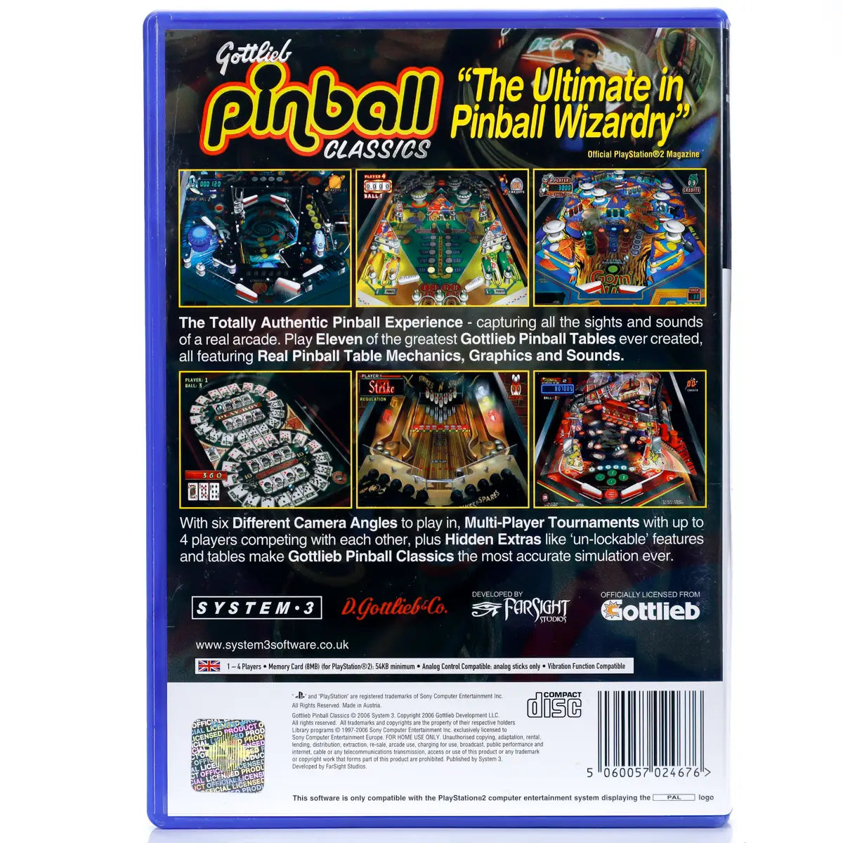 Gottlieb Pinball Classics - PS2 Spill - Retrospillkongen