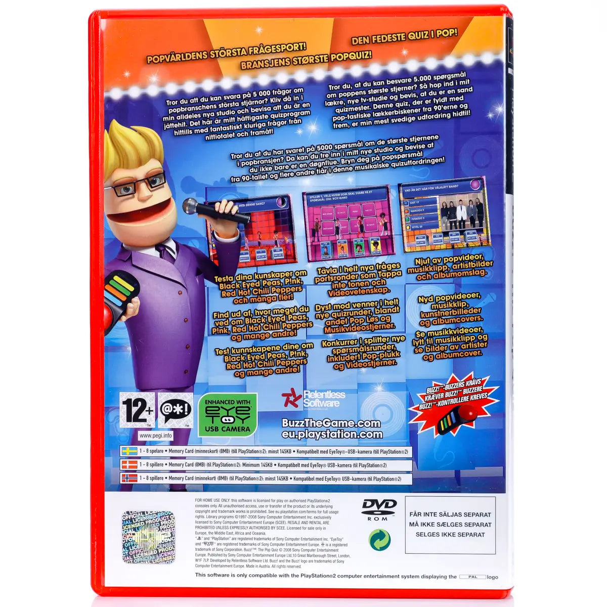 Buzz! The Pop Quiz - PS2 spill - Retrospillkongen