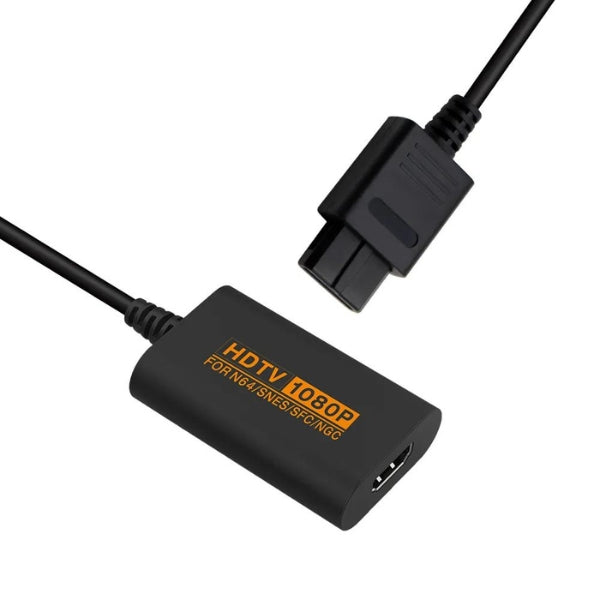 1080P HDMI Retro Spillkonsoll-Adapter Omformer Upscaler for NGC/N64/SNES/SFC - Retrospillkongen