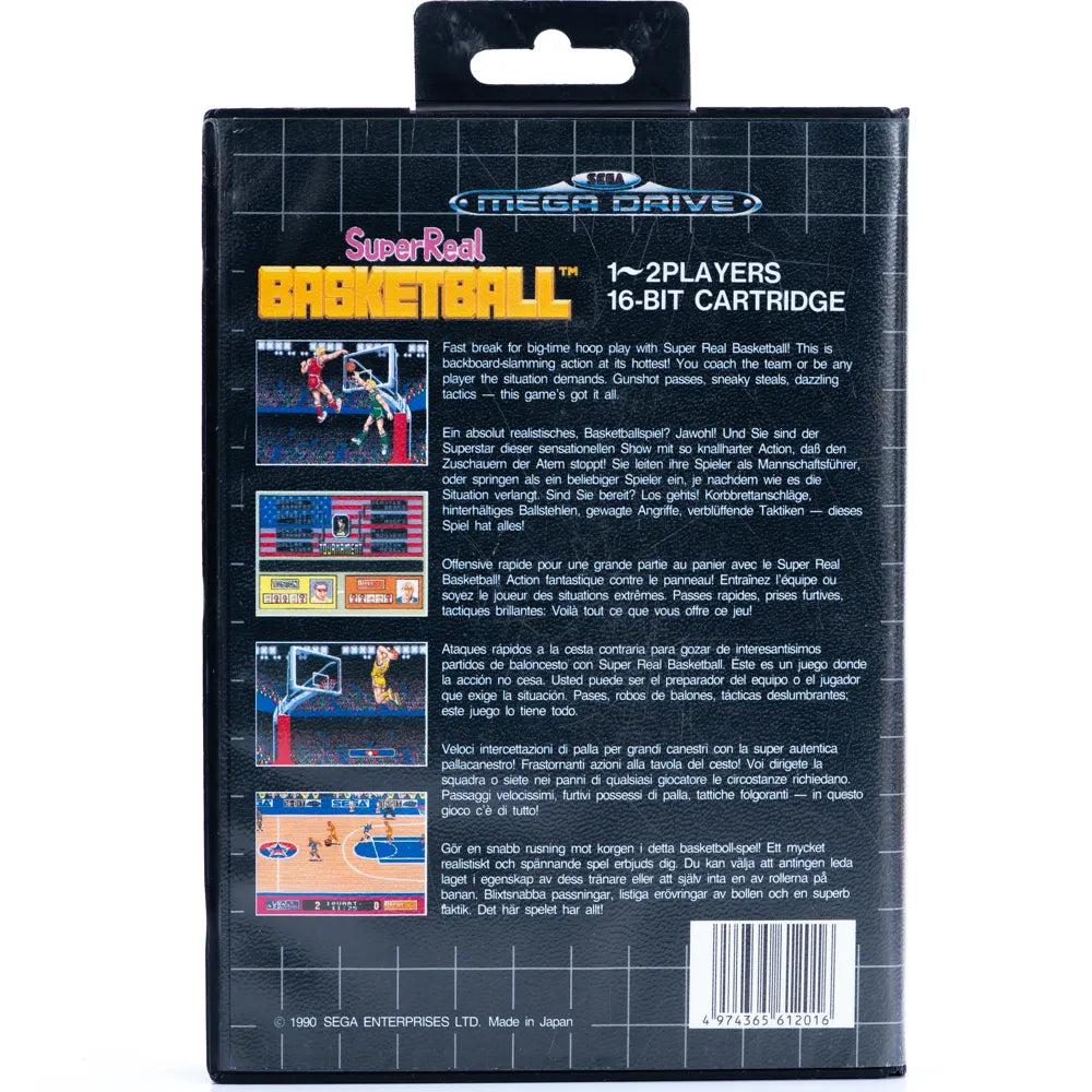 Super Real Basketball - SEGA Mega Drive spill - Retrospillkongen