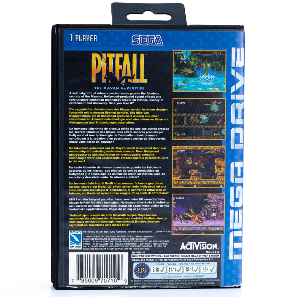 Pitfall The Mayan Adventure - SEGA Mega Drive spill - Retrospillkongen