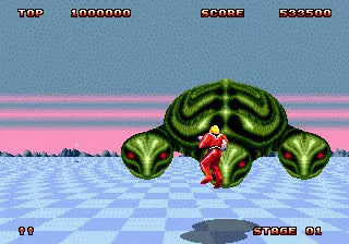 Space Harrier II - SEGA Mega Drive spill - Retrospillkongen