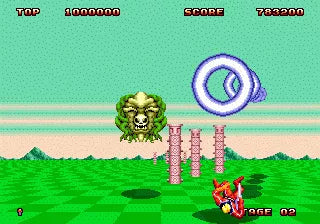 Space Harrier II - SEGA Mega Drive spill - Retrospillkongen