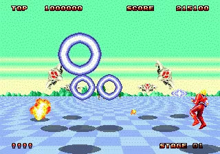 Space Harrier II - SEGA Mega Drive spill - Retrospillkongen