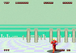 Space Harrier II - SEGA Mega Drive spill - Retrospillkongen
