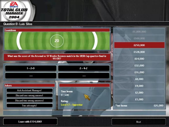 Total Club Manager 2004 - PS2 spill - Retrospillkongen