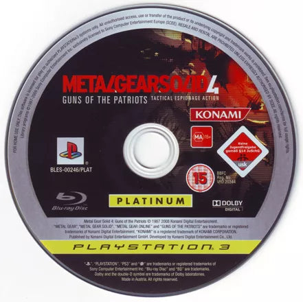 Metal Gear Solid 4 Guns of the Patriots - PS3 spill