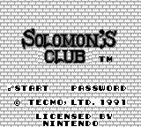 Solomon's Club - Gameboy spill - Retrospillkongen