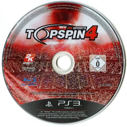 Top spin 4 - PS3 spill - Retrospillkongen