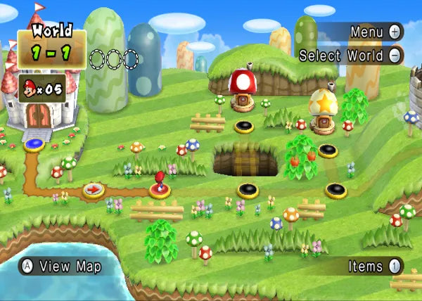 New Super Mario Bros. Wii - Wii spill (Papp-cover) - Retrospillkongen