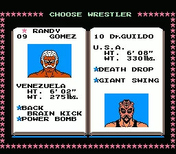 Tecmo World Wrestling - NES spill