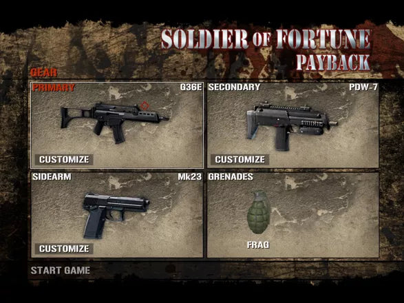 Soldier of Fortune Payback - Xbox 360 spill - Retrospillkongen